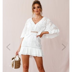 Selfie Leslie Caspar Leafy embroidered dress